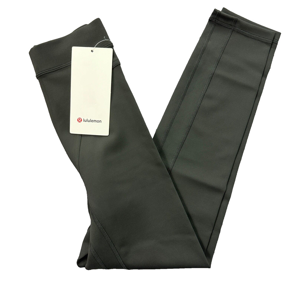 New Lululemon Leggings Size 0 Wunder Train HR Tight 25" Aerobic Twill GGRE Grey